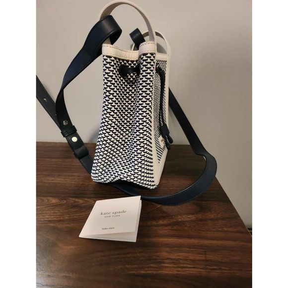 Kate Spade Blue and White Bucket Bag - Picture 2 of 8